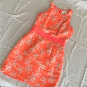 Milly of NEW YORK Coral Floral Dress size 4 WOMENS mini